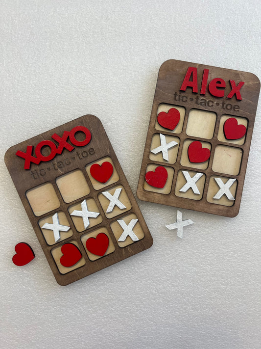 Valentine Tic Tac Toe Wooden Boards
