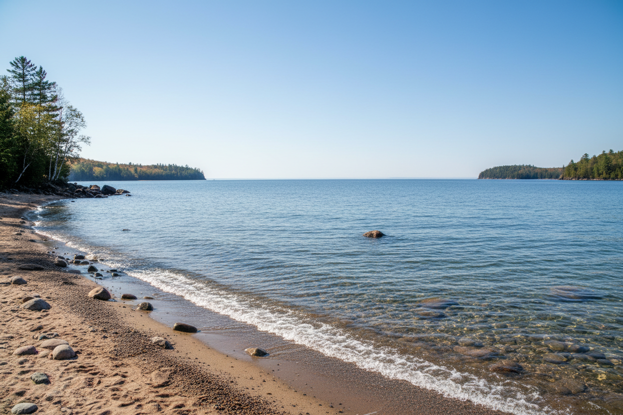 lake superior from the shore